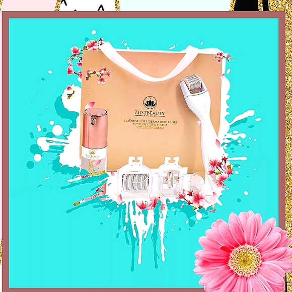 Zust Beauty Other - Zust Beauty 4 Piece Face and Body Derma Roller Kit - ZustPink